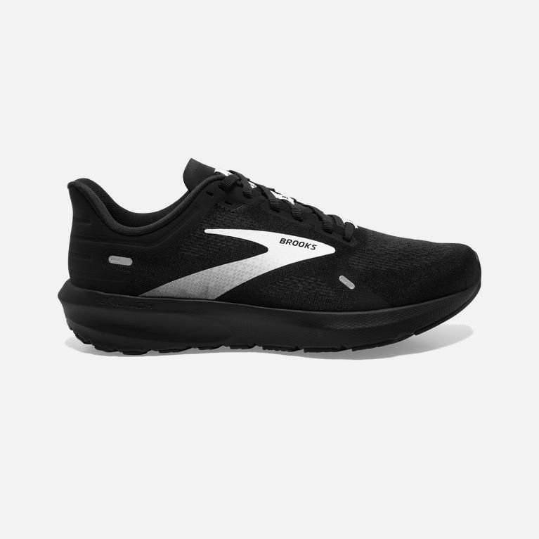 Brooks Launch 9 Mens Lightweight Cushioned Walking Shoes Ireland Black/White (QKRT-71326)